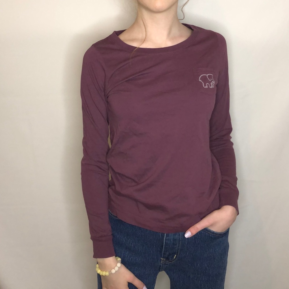 Purple Long Sleeve Ivory Ella Top